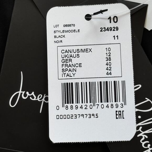 Joseph Ribkoff Classic Black Woven Blazer Gold Zippers Size 10 NWT - Picture 8 of 12